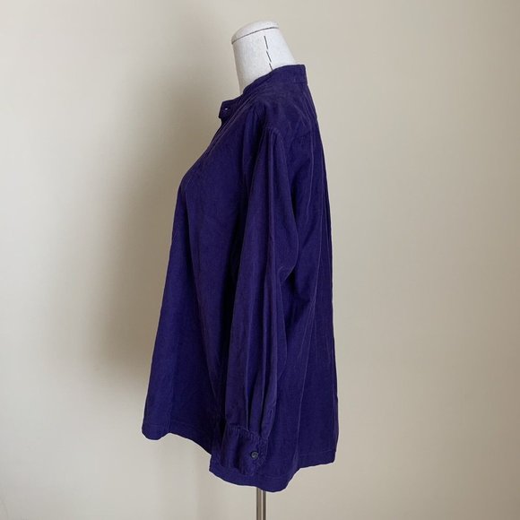 Eskandar Purple Cotton Corduroy Shirt Shirting Top Tunic Tincture sz 0 XS GOOP - Picture 4 of 11